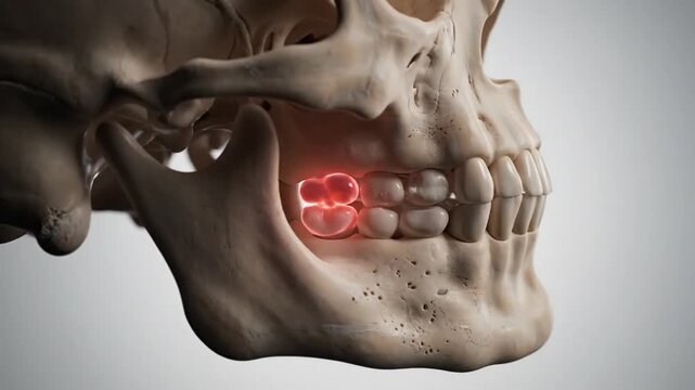 3D Visualization of Human Jaw and Teeth Anatomy.