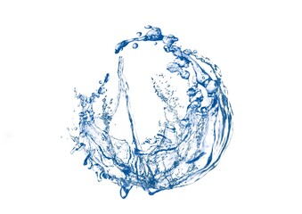 抽象的な青い水しぶきの3dイラスト