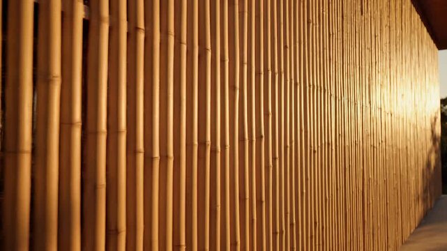 Natural Bamboo Wall Texture A Warm and Rustic Backdrop for Your Design Projects