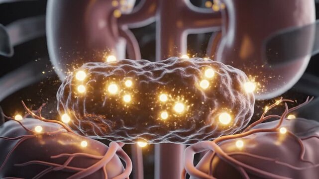 Detailed Visualization of Human Kidney Function Process.