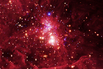 Red galaxy, beautiful space. Elements of this image furnished by NASA © Artsiom P