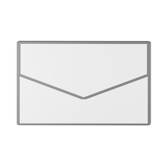 シンプルな白いメールアイコン