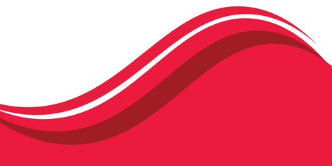 Curved red background. Curved Header and Footer Elements EPS 10