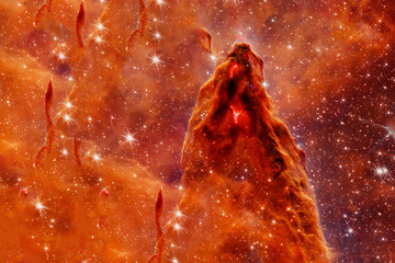 Red galaxy, beautiful space. Elements of this image furnished by NASA © Artsiom P