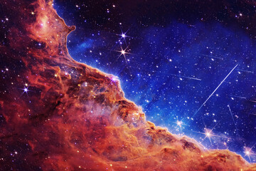 Blue galaxy, beautiful space. Elements of this image furnished by NASA © Artsiom P