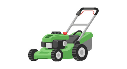Lawnmower Image, Vector Illustration, Green Garden Equipment, for Landscaping and Yard Work