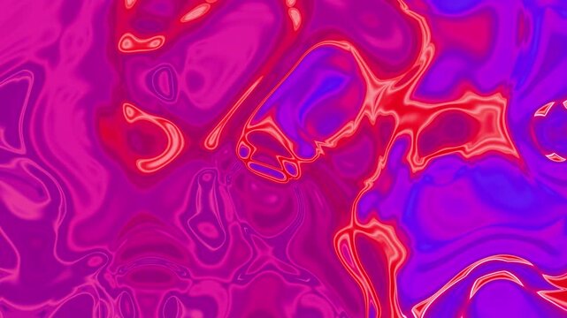 Smooth liquid horizontal animation in blue pink purple gradient