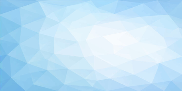 Abstract blue geometric triangle pattern background with light polygon shapes and modern vector design