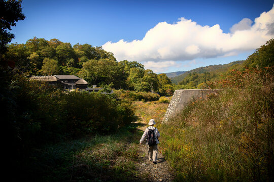 Summer scenery of Nyuto Onsen in Akita Prefecture, Japan