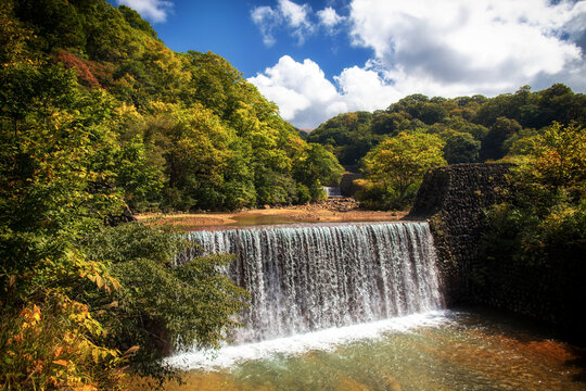 Summer scenery of Nyuto Onsen in Akita Prefecture, Japan