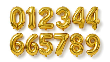 3d golden numbers,Gold Foil Balloon Numbers 0 to 9 Collection