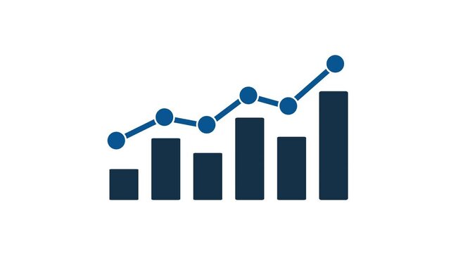 Up and down graph chart icon. growth increase and decrease sign. upward or downward trend bar chart icon.