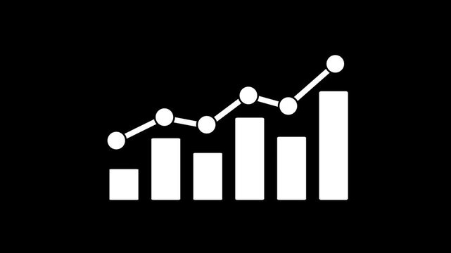 Up and down graph chart icon. growth increase and decrease sign. upward or downward trend bar chart icon.