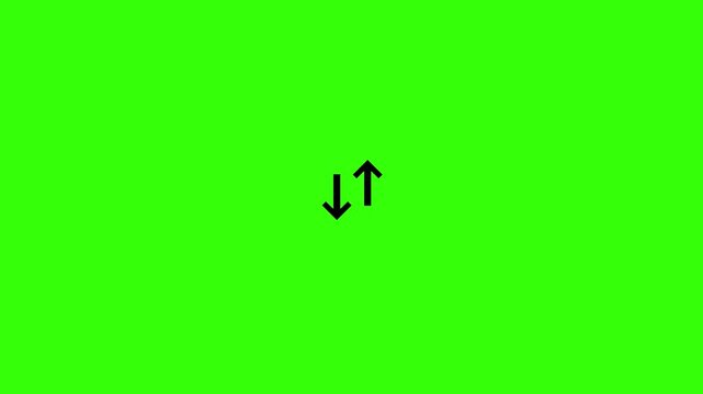 Animated arrow bouncing slide to up down. directional swipe arrow, animated arrow pointing to downwards .