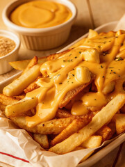 french fries with ketchup