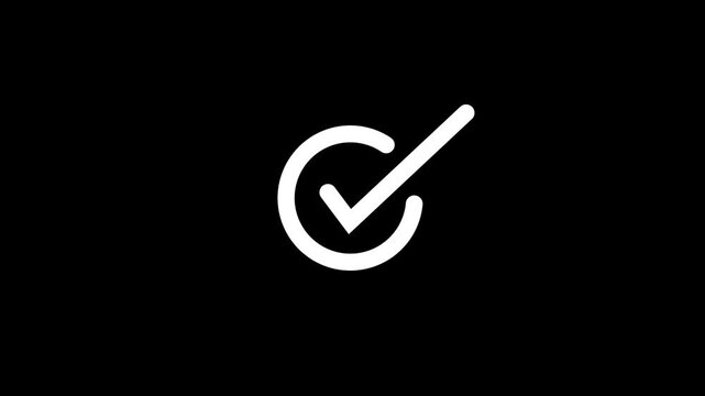 Tick mark icon animation. Check mark icon, right mark icon, approved sign, Check mark symbol. approved tick mark icon.