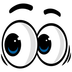 Googly Eyes Cartoon Vector Illustration