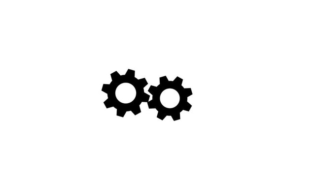 Update setting icon setup animation. setting icon with spinning gears icon animated.Technology gear icon concept.