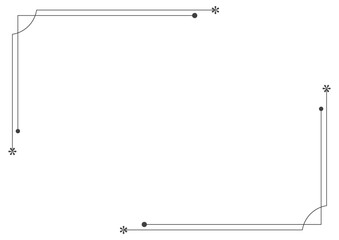 シンプルでスタイリッシュなラインフレーム　モノクロ