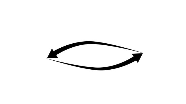 direction left and right arrow icon animation neon sign signal information sign symbol