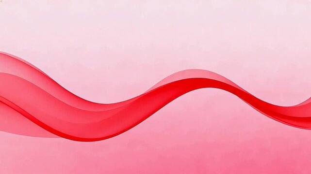 Red wave on pink background