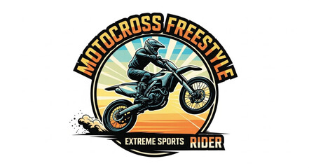 Motocross Freestyle Extreme Sports Rider Logo. © BERKAH