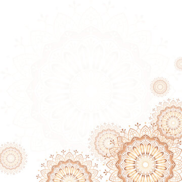 Gold arabesque patterned frame transparent png