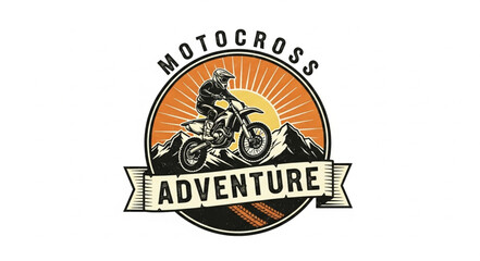 Motocross Rider Adventure Logo Design. © king