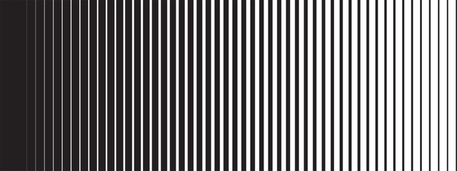 Obraz premium Vertical stripe gradient background. Line halftone transition gradation texture.