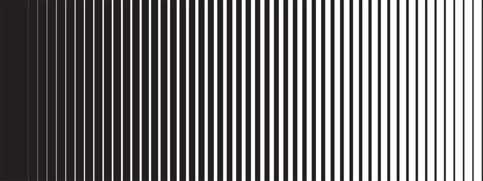 Vertical stripe gradient background. Line halftone transition gradation texture.