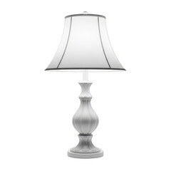 Classic White Table Lamp with Elegant Ceramic Base, Clean Cut-out PNG