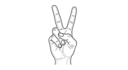 Obraz premium peace sign hand gesture