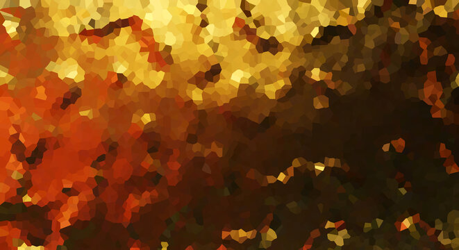 Vintage grunge wallpaper featuring a textured pattern of red maple leaves on the ground with an autumn fire inferno of orange and yellow light