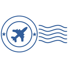 Airmail Stamp Postage Postal Illustration Icon