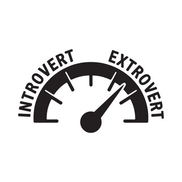 Gauge indicating a strong preference towards extroversion personality type