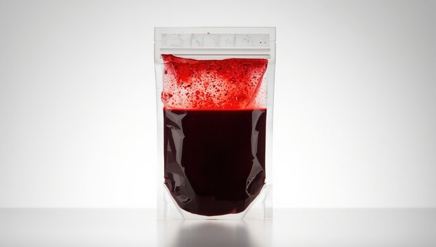 Blood bag on a white background