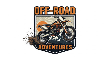 Motorcycle Off Road Adventures Logo Design. © Ojo