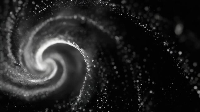 Dense minimal micro particles swirling slow vortex soft blur clean depth seamless futuristic surreal ambience cascading softly glowing abstract unique style ultra realistic loop