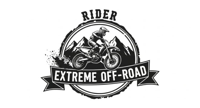 Motorcycle Rider Extreme Off Road Badge.
