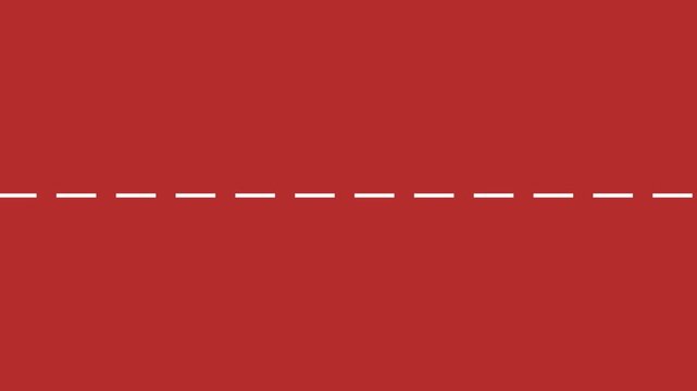 Animated white dashed line moving horizontally across a vibrant red background for modern business corporate videos.