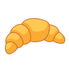 Vector illustration of a delicious golden croissant 