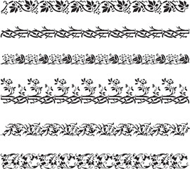 Obraz premium Black color ornament flower art and luxury floral design