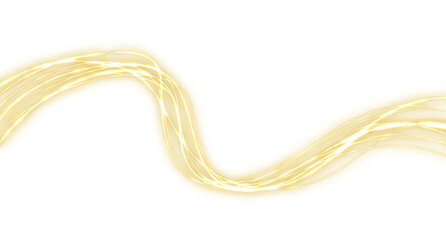 Minimalist gold energy trails isolated for graphic design © GraphicZone