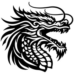 Fototapeta premium Oriental Dragron Illustration.