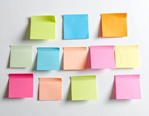 Fototapeta premium Colorful Sticky Notes ai illustration 