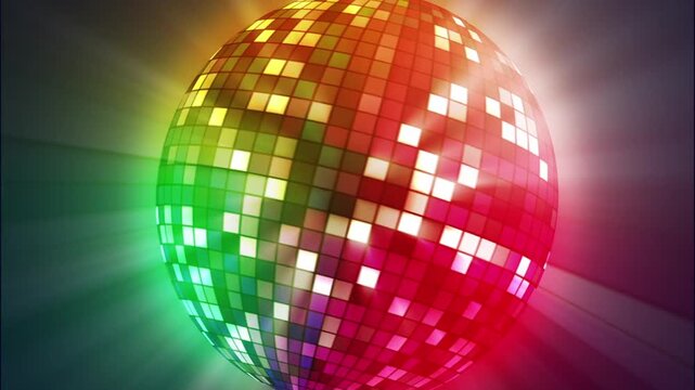 disco ball with disco lights