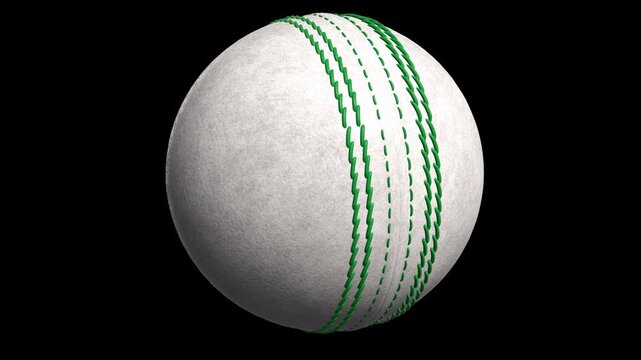 Animated White Cricket Leather Ball Motion Graphic for Sports Promotions and Ads