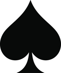 Fototapeta premium Black Spade Playing Card Symbol Vector Illustration