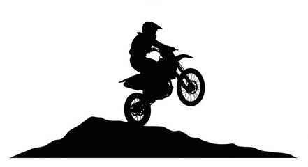 Motorcyclist Jumping on Dirt Bike. © FURI