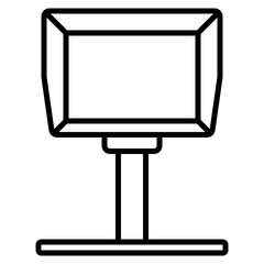 Fototapeta premium Football VAR System Line Icon Vector